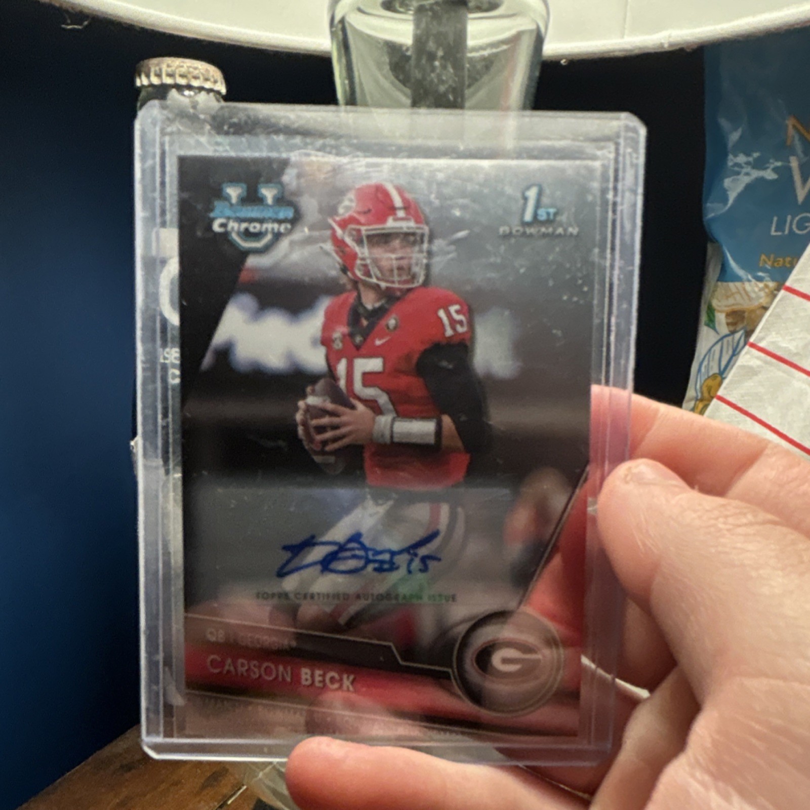 Bowman University Chrome 2023 Carson Beck #44 Georgia Autograph Chrome