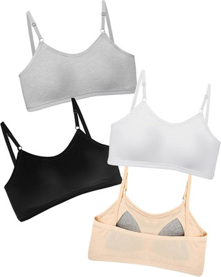 Training Bras for Girls Wireless Lightly Padded Adjustable Straps | Breathable C