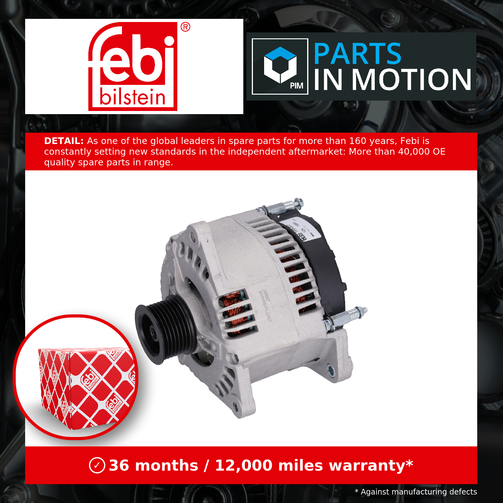 Febi 188493 Alternator Fits Land Rover Discovery Range YLE10113 - Image 4