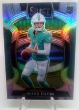 2025 Panini Select Quinn Ewers #82 Concourse Silver Prizm RC Dolphins