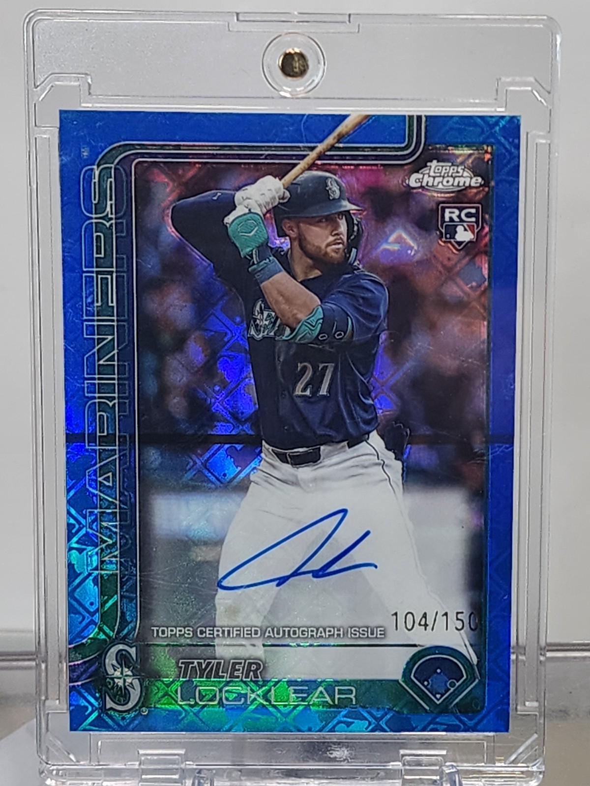 2025 Topps Chrome - RC Auto Tyler Locklear #RA-TL Logofractor Blue /150