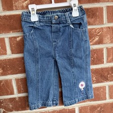 Vtg Sesame Street Denim Baby Girl Jeans