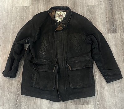 Vintage Black Leather Urban Cowboy Jacket (L) Large Rare Perfectly Worn In