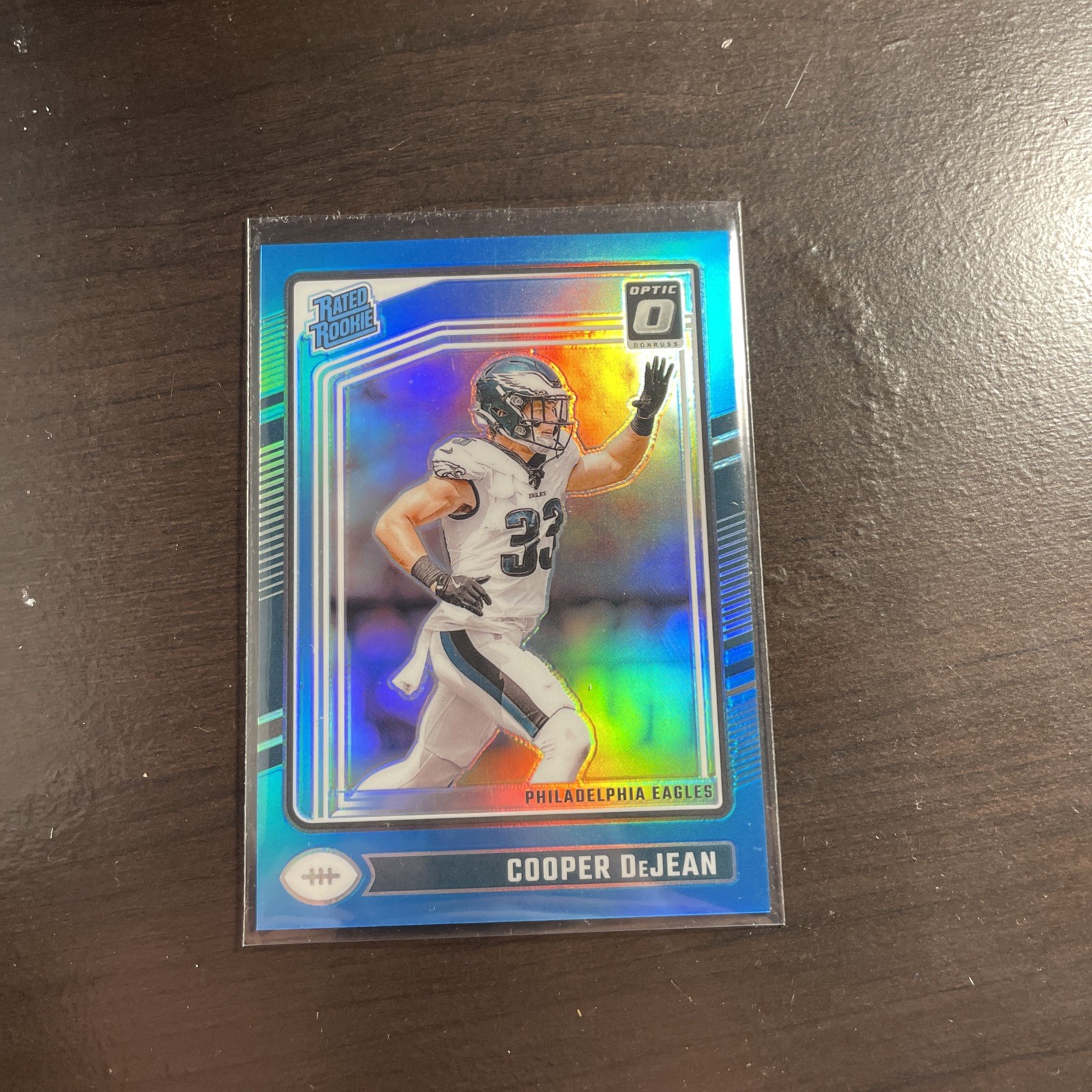 2024 Panini Donruss Optic Rated Rookie Cooper DeJean #221 Aqua Prizm 001/299