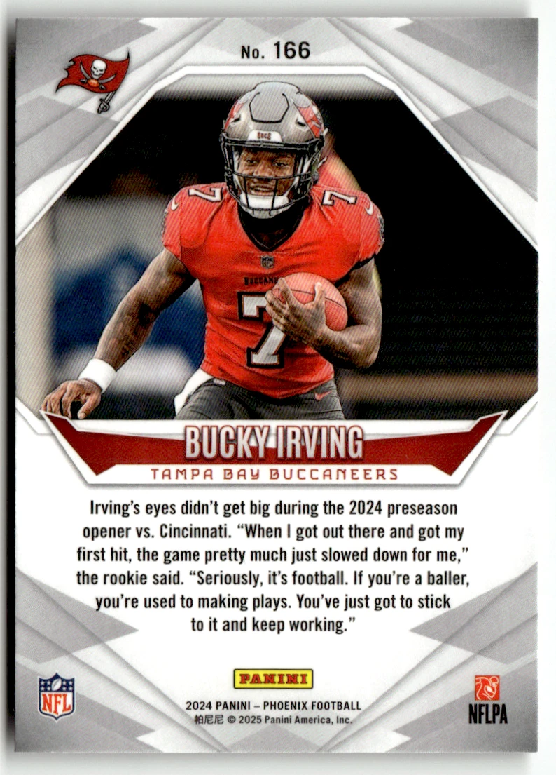 Panini Phoenix Football NFL No. 166 Bucky Irving Orange Prizm 2024 Rookie