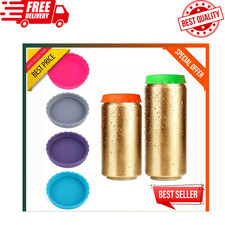 6 Pack Silicone Can Covers   Reusable BPA-Free Lids for Soda, Beer  Juice Cans.