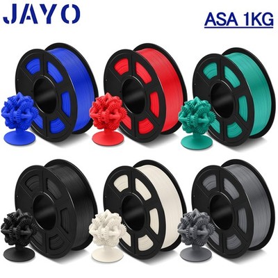 JAYO 1KG ASA 3D Drucker Filament 1,75mm UV Regen Hitzebeständig Robust Schwarz