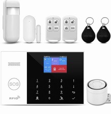 Wireless Home Alarm System 8-Piece Kit, WiFi/4G Alarm System for Home Security w