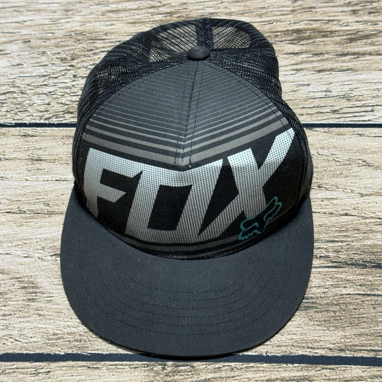Cap Snap Back Adult One Size Black Trucker Motorcycle Sports