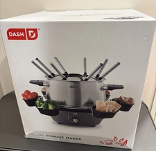 Fondue Dash Deluxe Fondue Maker 3 Quart Pot New In Open Box Cheese Chocolate