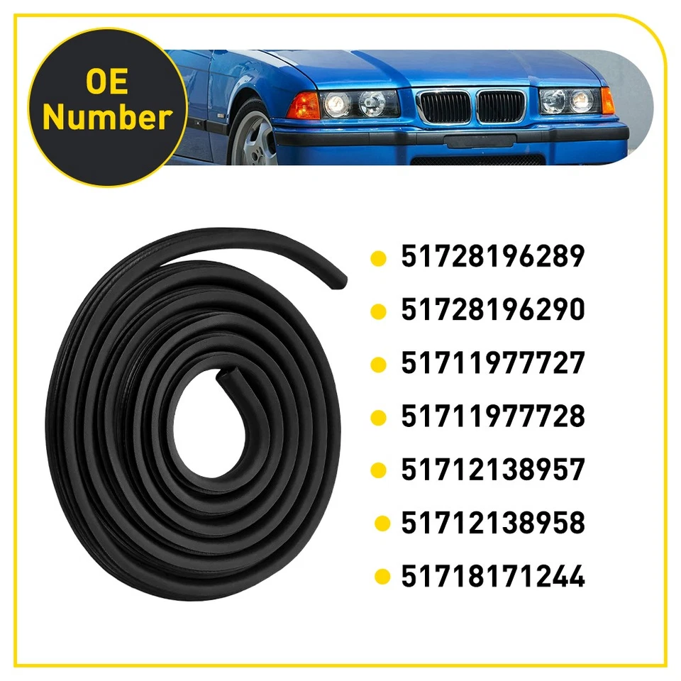 2x Türdichtung für BMW E36 Coupé 2 Türen links rechts Kantenschutz 51711977728 - Bild 3 von 4