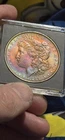 1889 Envelope Toned Morgan Silver Dollar. Crazy Toning Nice Coin