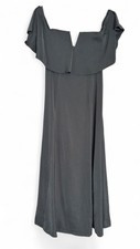 Forever 21 Womens Black Maxi Dress Off Shoulder NWT Size Small Evening Gown