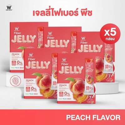 5 X WINK WHITE W Fiber Jelly Peach Dietary Supplement 7 Sachets