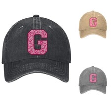 Letter Print Baseball Cap Vintage Dad Hat Adjustable Cotton