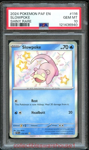 Pokemon Paldean Fates Slowpoke 116 PSA 10