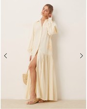 Asos oversized shirtdress with volume sleeve and cutwork