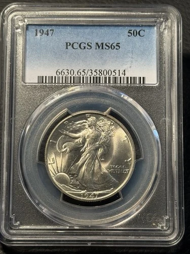 1947 Walking Liberty Silver Half Dollar PCGS MS65