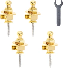 Guitar Strap Locks 4Pcs, Quick Release Metal Guitar Strap Locks with Wrench, Gui