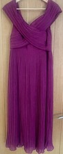 JOHN LEWIS Midi Dress Pleated Off Shoulder Bridesmaid Wedding Pink UK 12 ❤️ BNWT