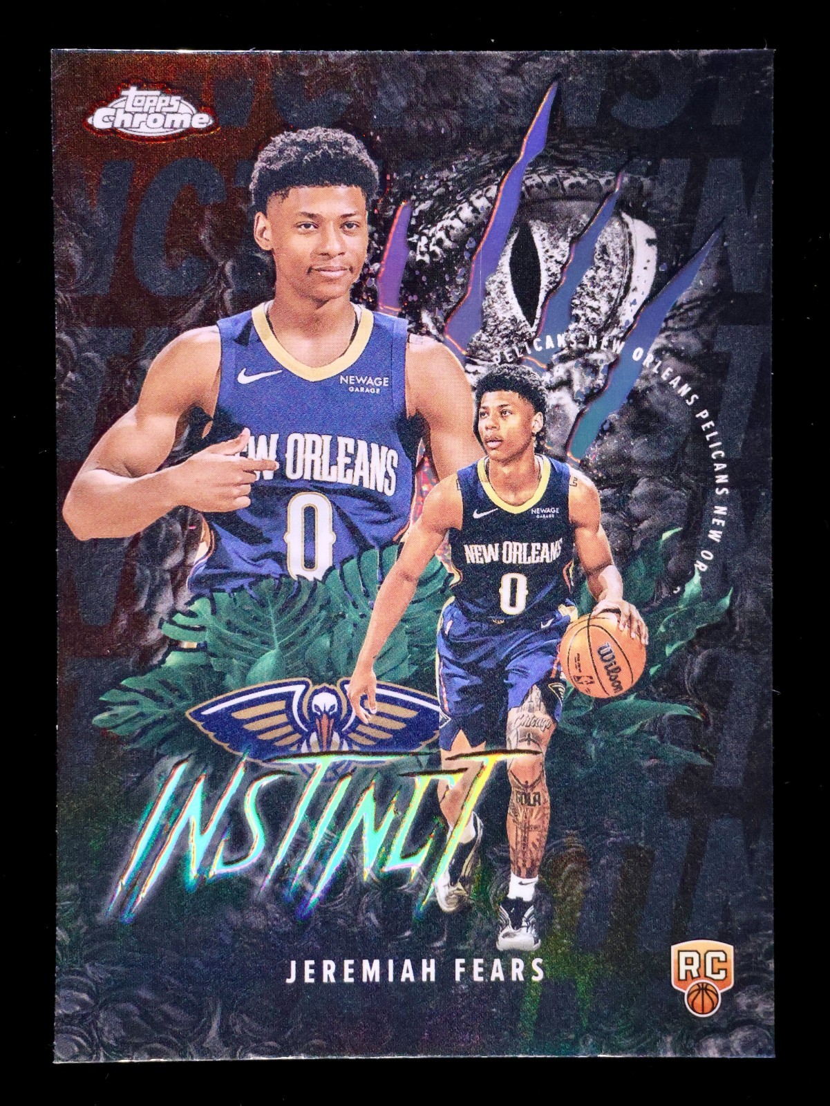 2025-26 Topps Chrome Basketball Instinct Jeremiah Fears #INS-17 Refractor (RC)