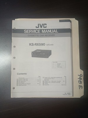 JVC KS-RX590 A C J U Service Manual Original Repair Book Cassette Car  Receiver