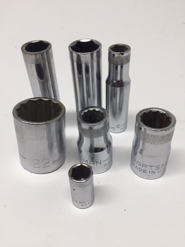 Craftsman Top Knurled Metric Sockets 1 4 3 8 1 2 Drive You Choose Ebay
