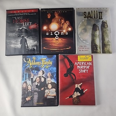 Lot of 5 Horror DVD's House Edition - Signs Saw 2 Last House Left