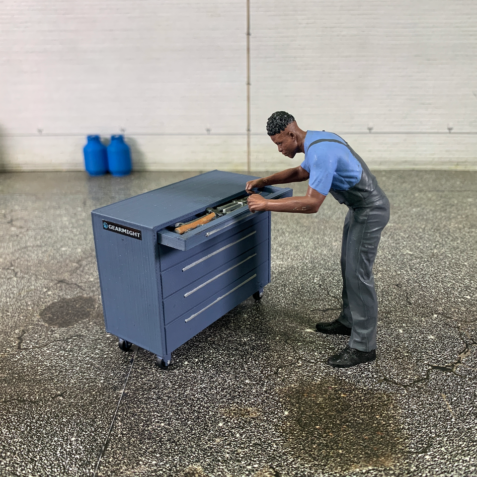 118 Scale Rolling Tool Chest Garage Organizer on Wheels Tool