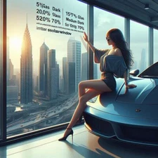 2 Ply Window Tint Charcoal  Residential Commercial Automotive 60" Inches Wide