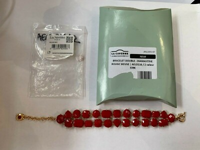 DOPPELARMBAND - ROTER DIAMANT VON IHM AELD216 / 2 LES NEREIDES