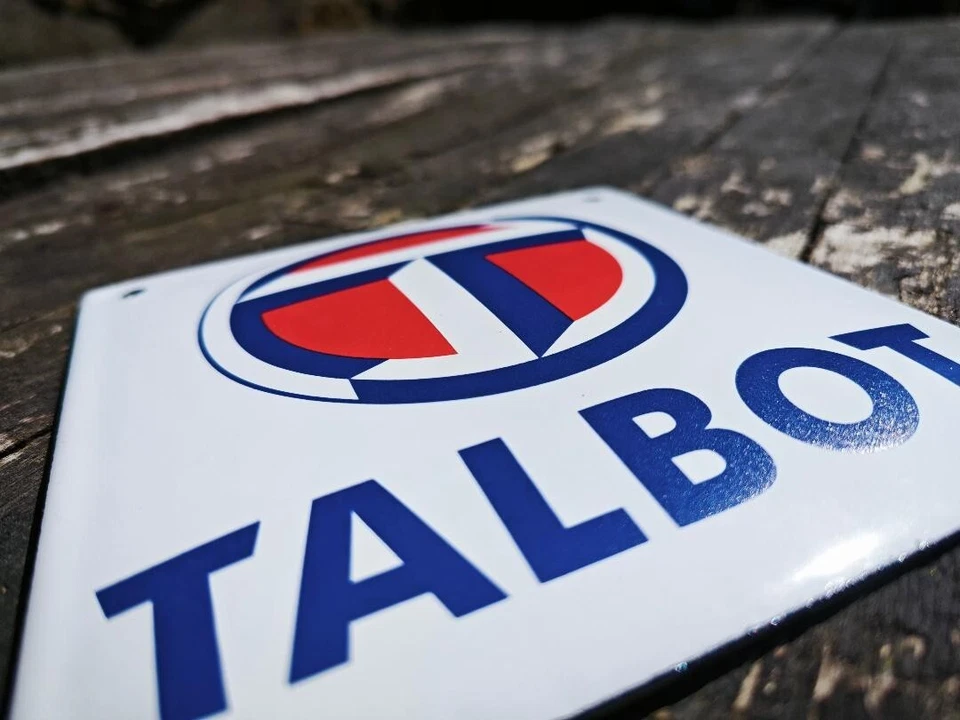 Plaque émaillée Automobile TALBOT Enamel Sign no Peugeot Citroën Simca Chrysler - Photo 3/4