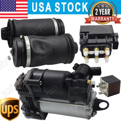 For Mercedes W164 X164 ML500 Air Suspension Compressor 2X Rear Air Spring Valve
