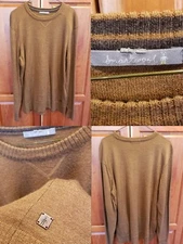 Smartwool Men's Crew-Neck Sweater Lightweight Brown Merino Wool Size XL