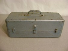 Steel tackle tool storage box  lockable w/ key Gray