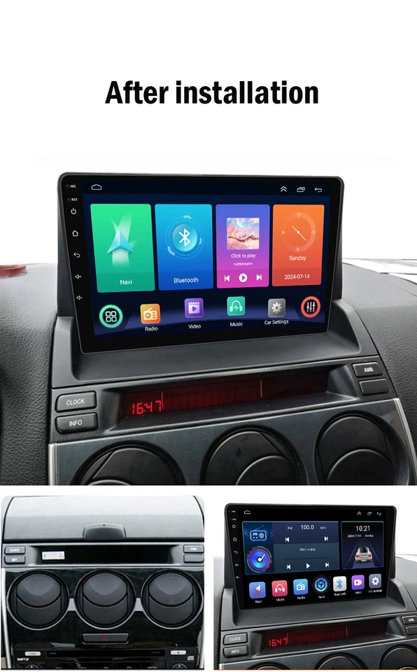 9" For Mazda 6 2002-2008 CAR STEREO DAB RADIO HEAD UNIT GPS ANDROID 13 SAT NAVI - Image 4 of 4
