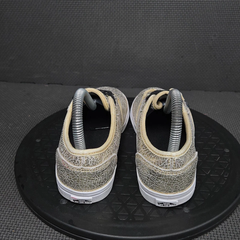 Vans Atwood Zapatos Niñas Talla 4 Rotos Dorado Blanco Parte Superior Baja Tenis con Cordones Foto 4 de 4