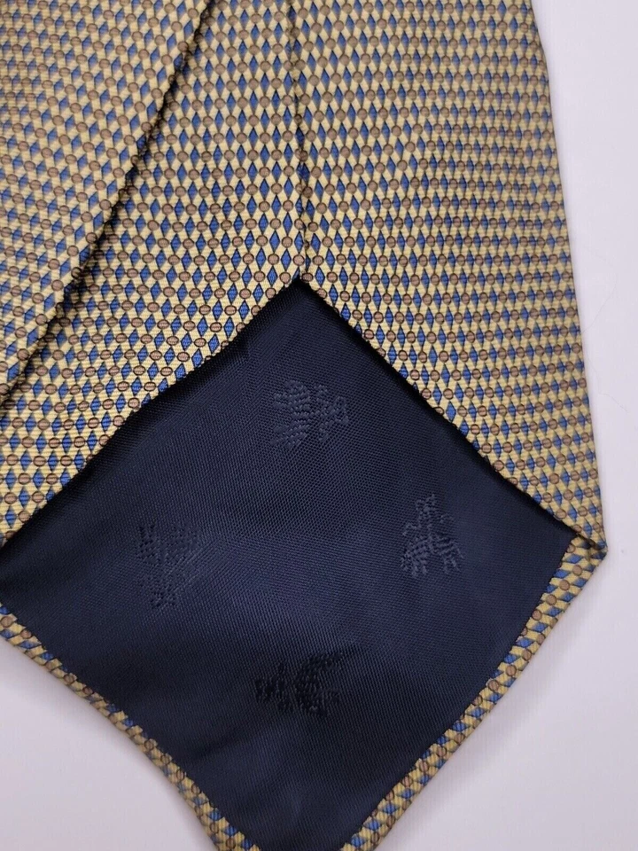 Corbata formal Brooks Brothers para hombre 56"Lx3,75"W beige/azul Foto 4 de 4