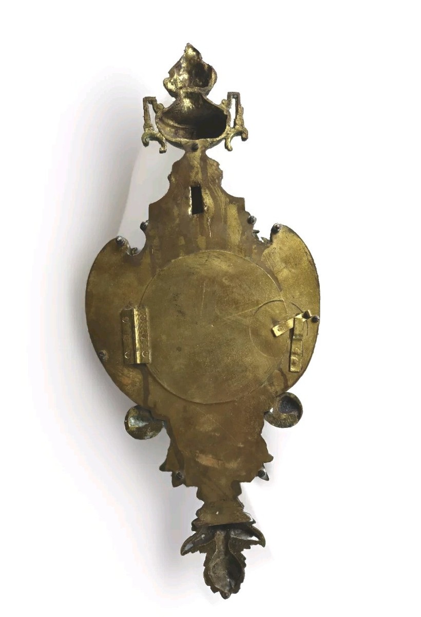 Antique French Bronze Figural Cartel Wall Clock Samuel Marti