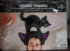 Fun ,Inflatable Wearables Cat Halloween Foil Balloon Hat New