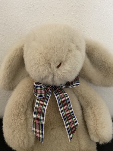 Vintage 1994 Manhattan Toy Co Sleepy Rabbit Plush Big Feet Plaid Now RARE PLUSH - Picture 7 of 9