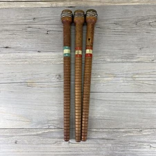 Vintage 12” Weaving Bobbins-Lot Of 3