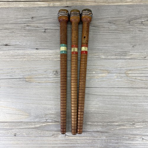 Vintage 12” Weaving Bobbins-Lot Of 3