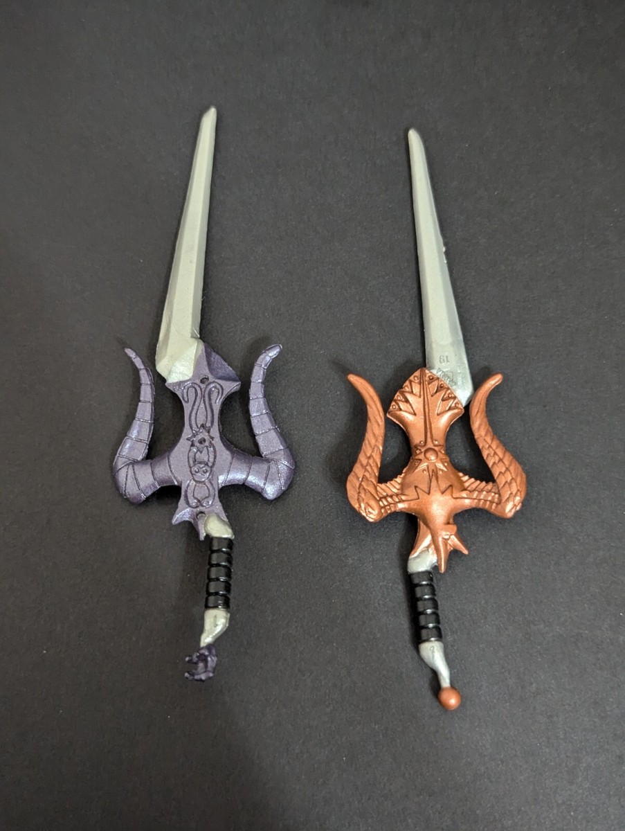 Vintage Masters Of The Universe 200X Double Blade Sword Skeletor Weapon MOTU