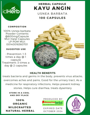 [idHerb] CAPSULES KAYU ANGIN USNEA BARBATA NATURAL ORGANIC HERBAL HERBS