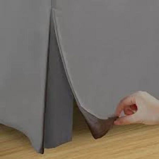 WrapAround Wonderskirt Twin Bed skirt in Light Grey Wonder Skirt