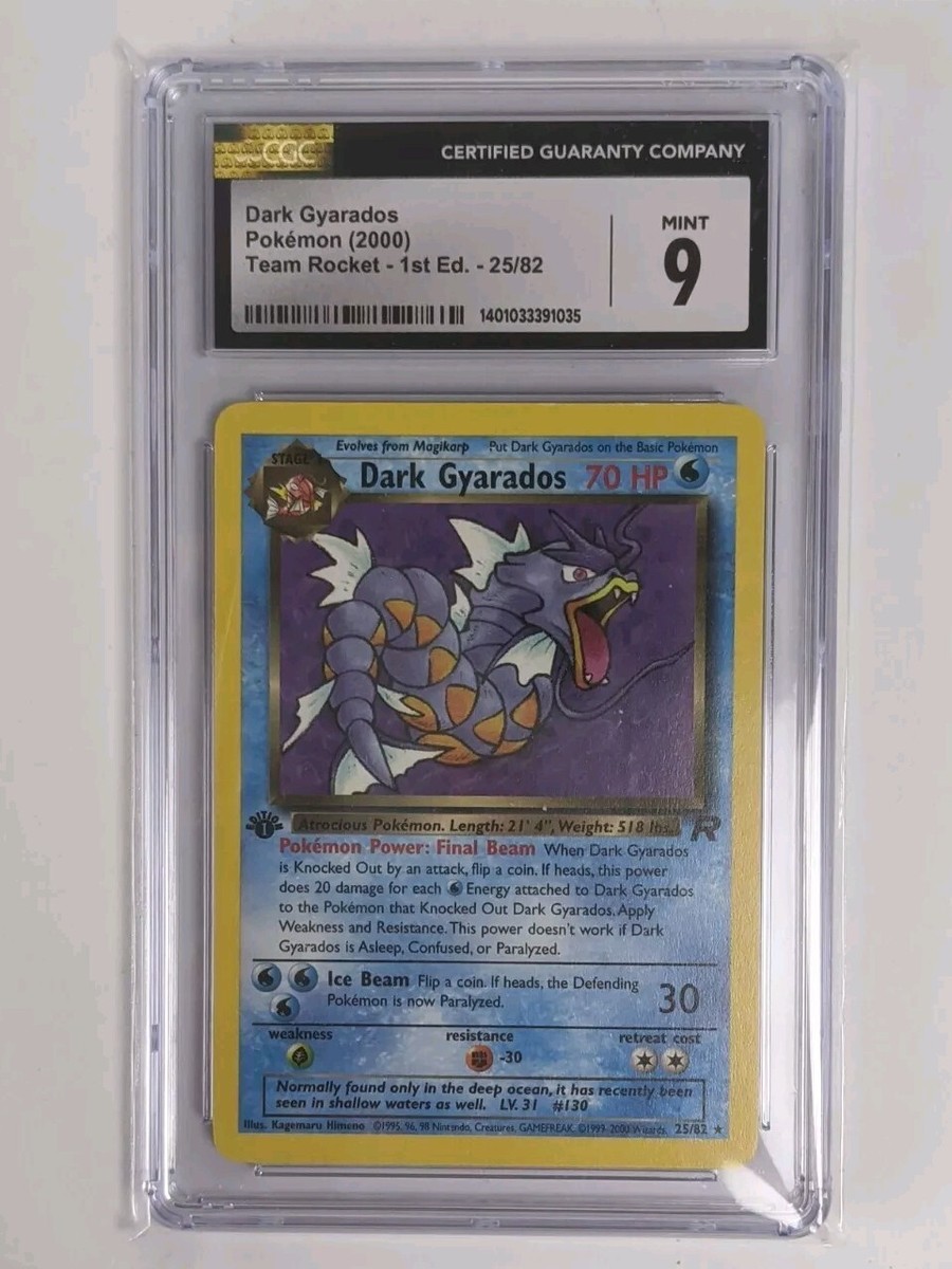 2000 Pokemon Team Rocket 1st Edition Dark Gyarados #25 CGC 9 MINT