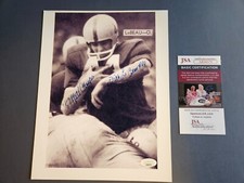 DICK LEBEAU "'57 Nat'l Champs" & "#44" Signed Ohio State 8x10 Photo - JSA COA