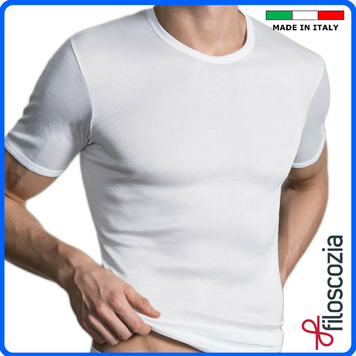 T SHIRT INTIMO UOMO MAGLIA FILO SCOZIA FRAGI MAGLIETTA MANICA