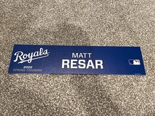 KANSAS CITY ROYALS GAME USED ? TEAM ISSUED BASEBALL NAMEPLATE ST MATT RESAR